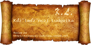 Kálmánczi Ludovika névjegykártya